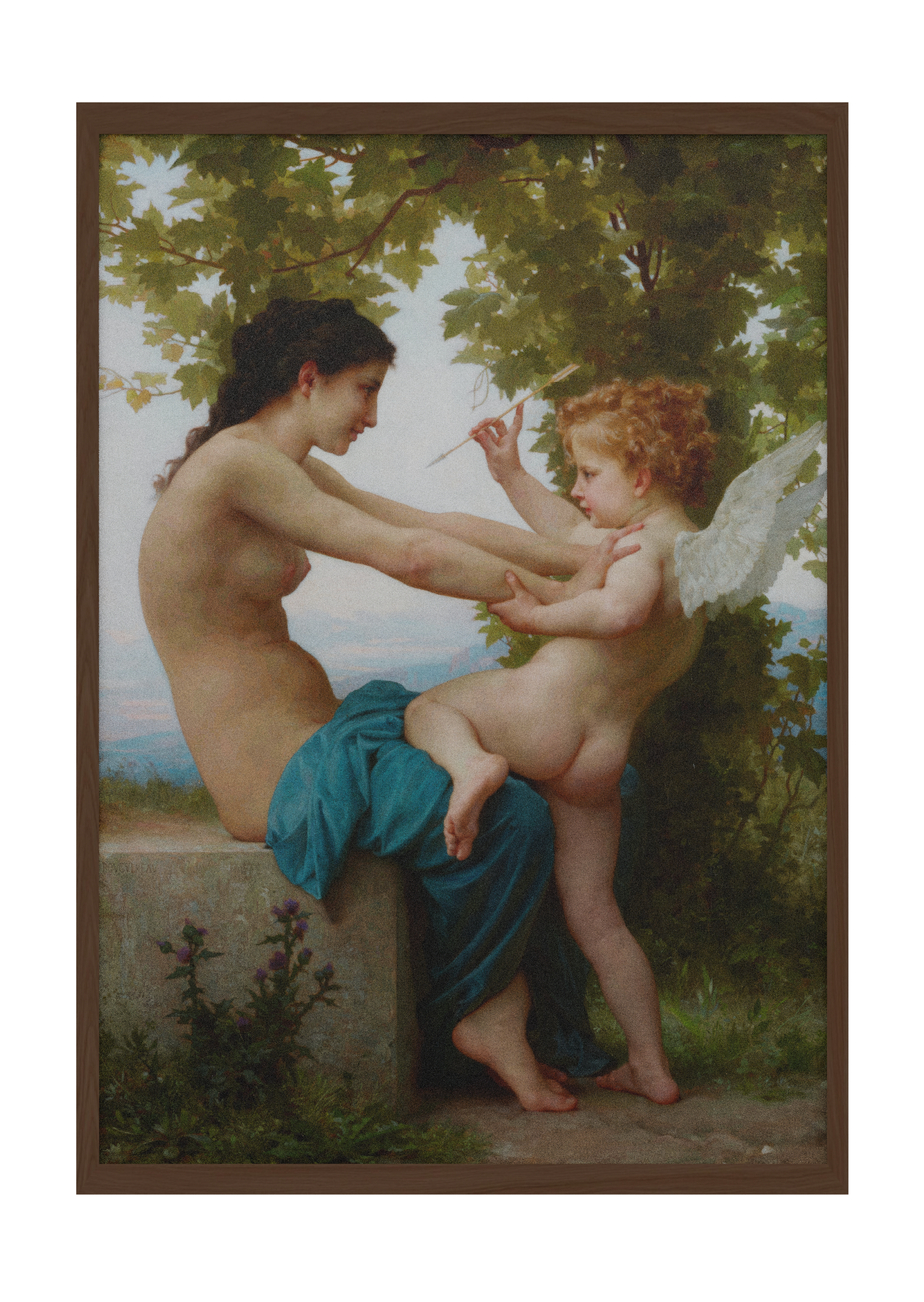 A Young Girl Defending Herself Against Eros