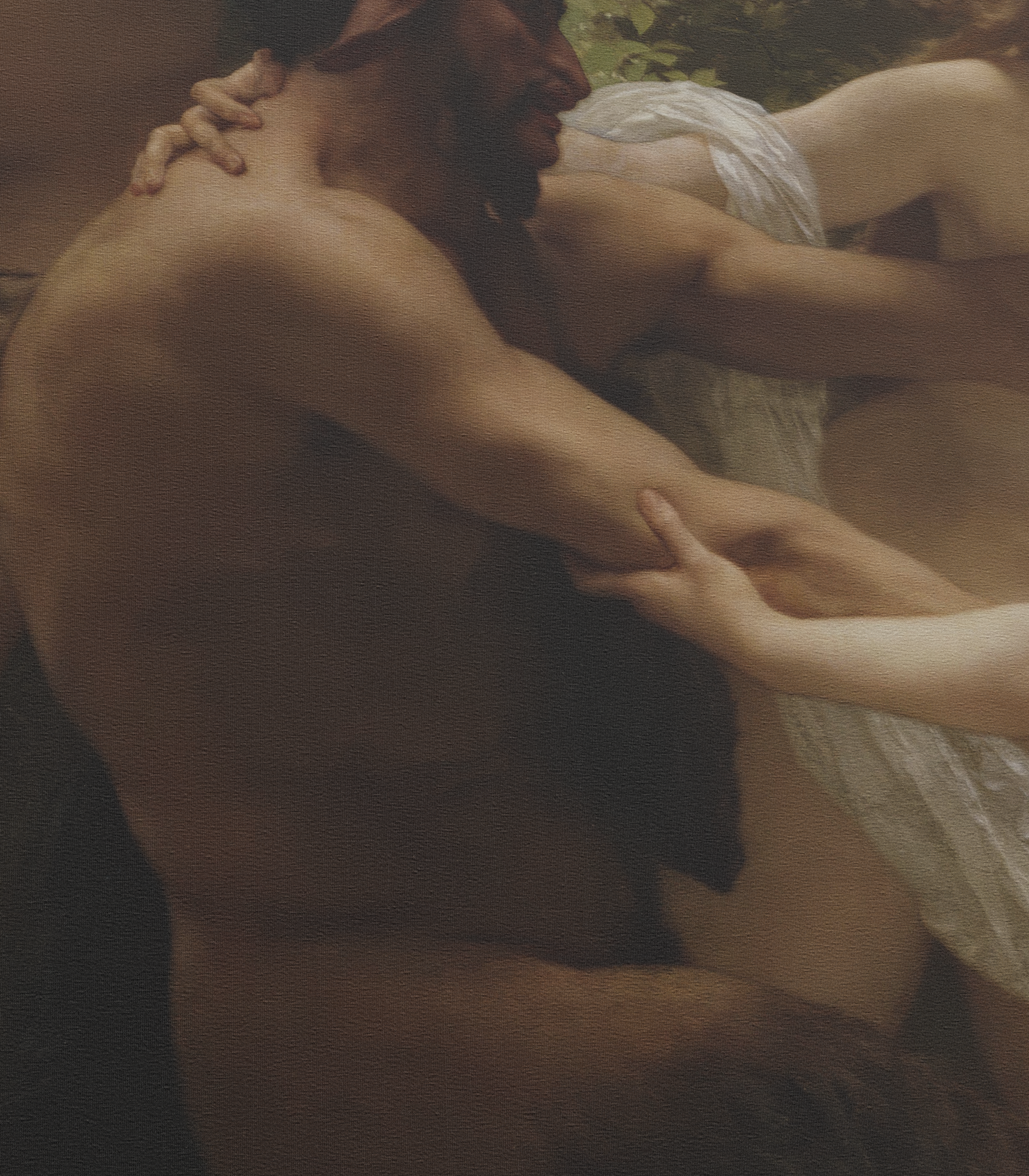 Nymphs and Satyr closeup