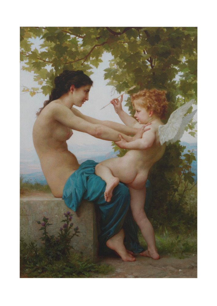 A Young Girl Defending Herself Against Eros