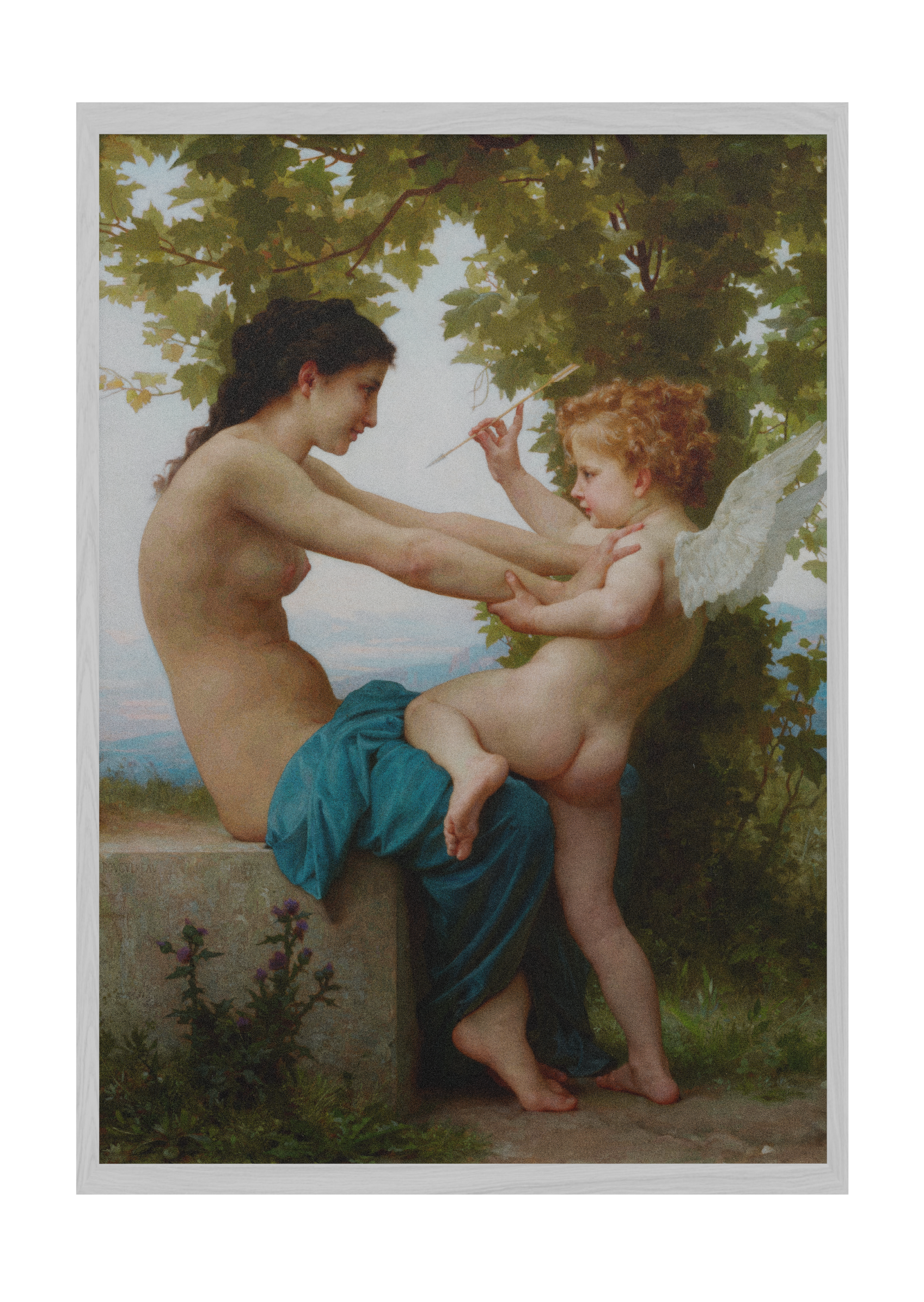 A Young Girl Defending Herself Against Eros