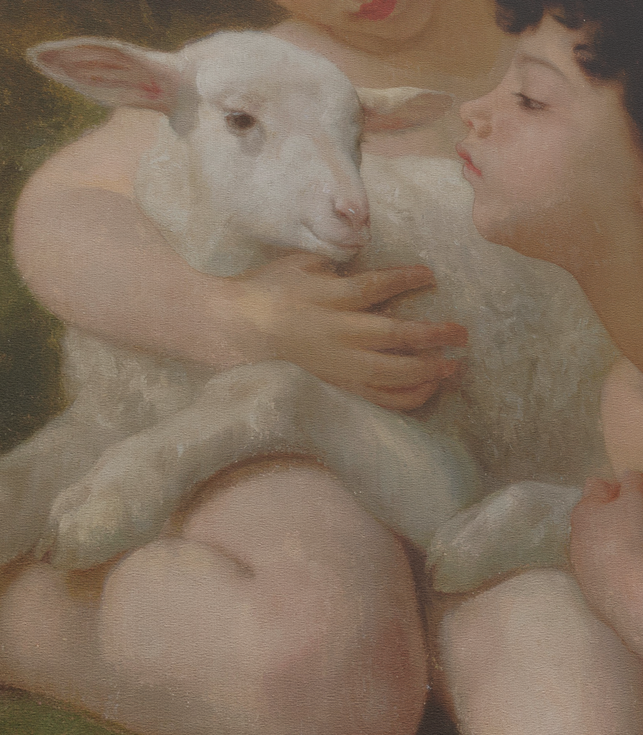 Children with the Lamb closeup