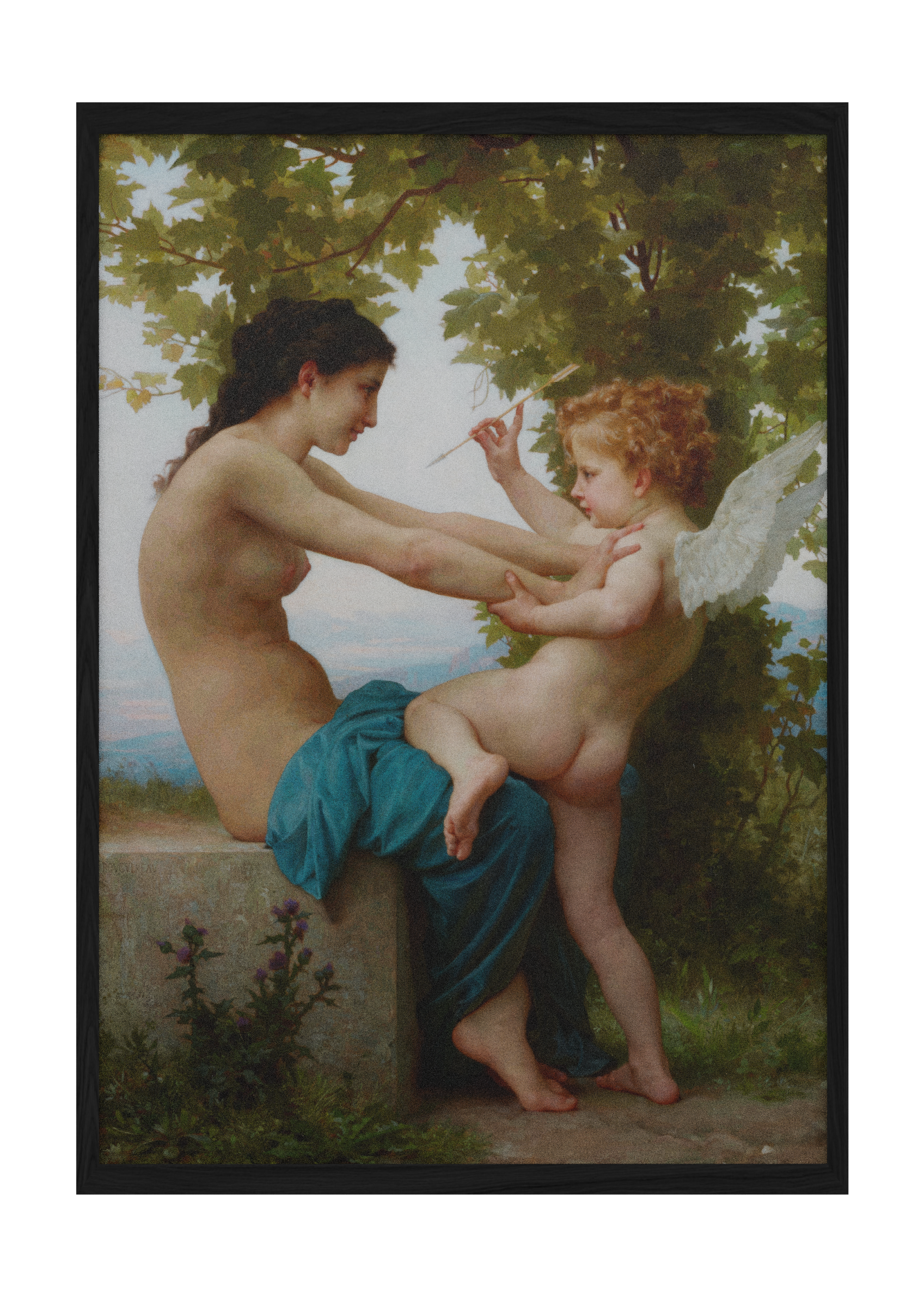 A Young Girl Defending Herself Against Eros