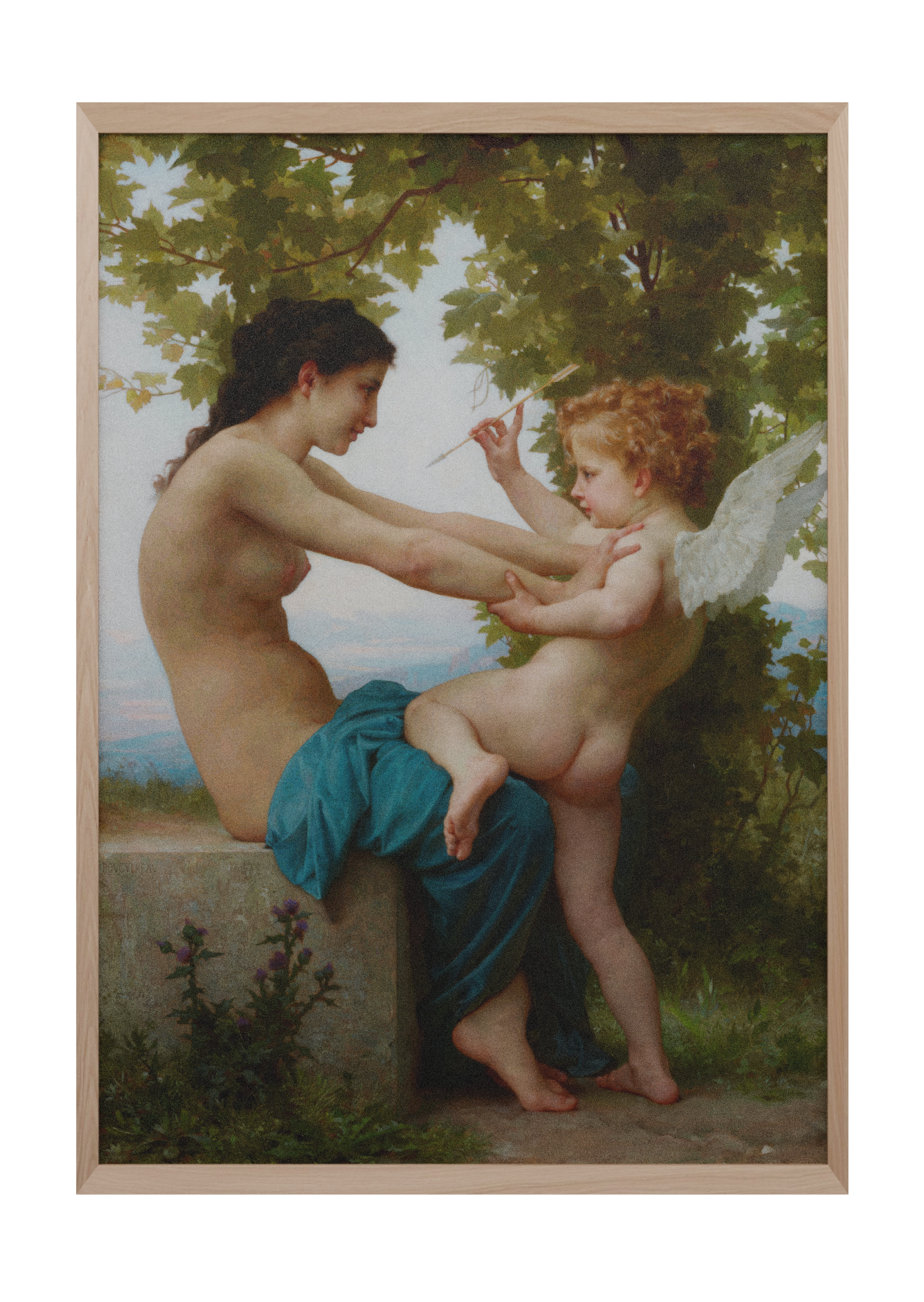A Young Girl Defending Herself Against Eros
