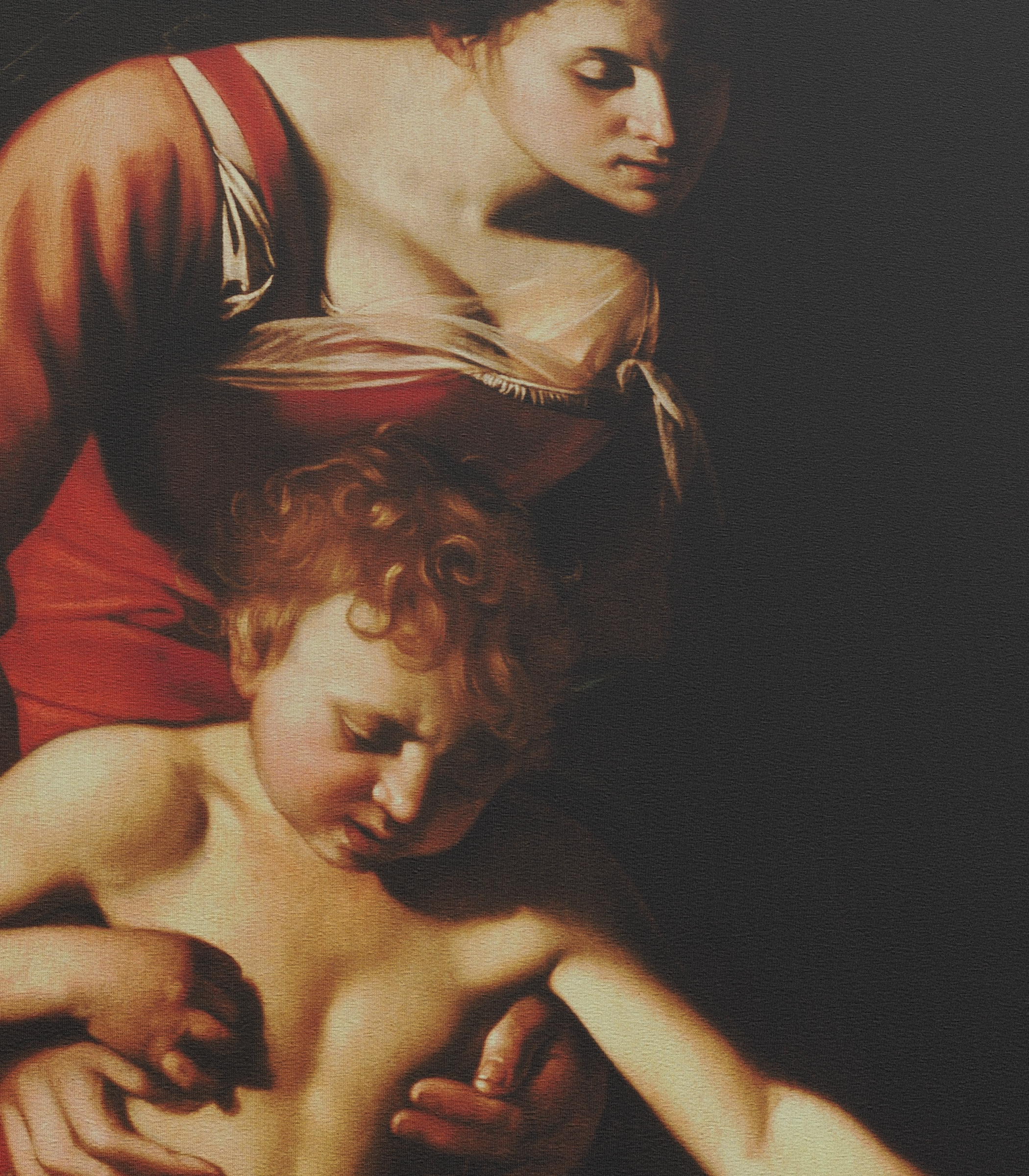 Madonna with Child and Saint Anne closeup