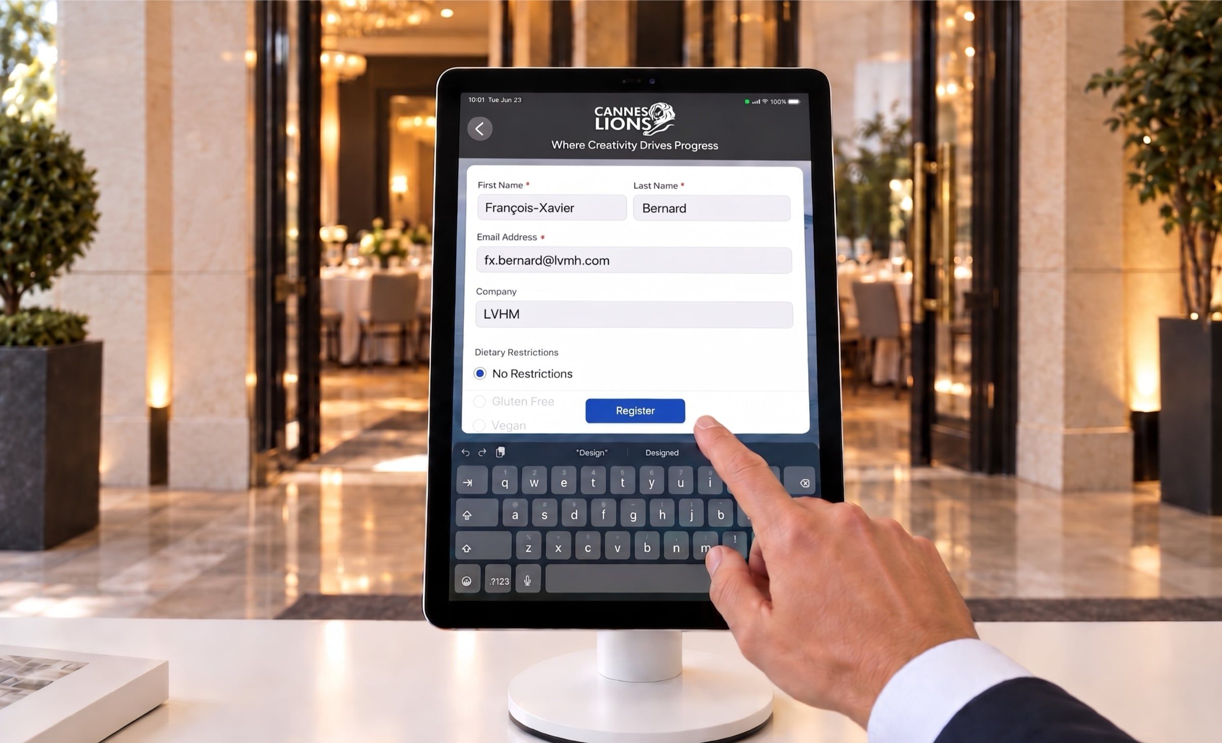 Kiosk Mode — Walk-In Registration
