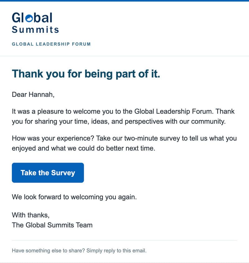 Email invitation example 7