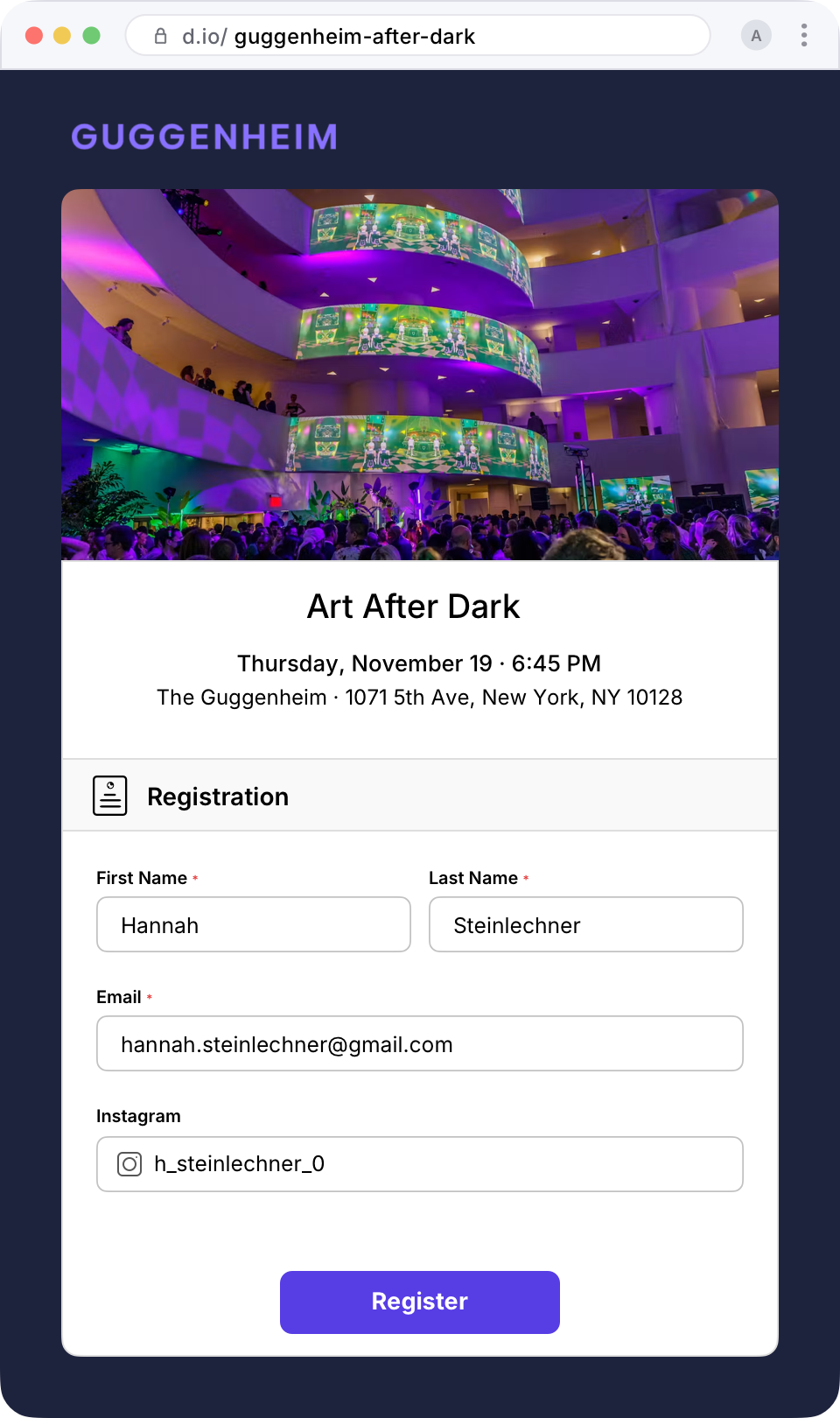 Registration Forms