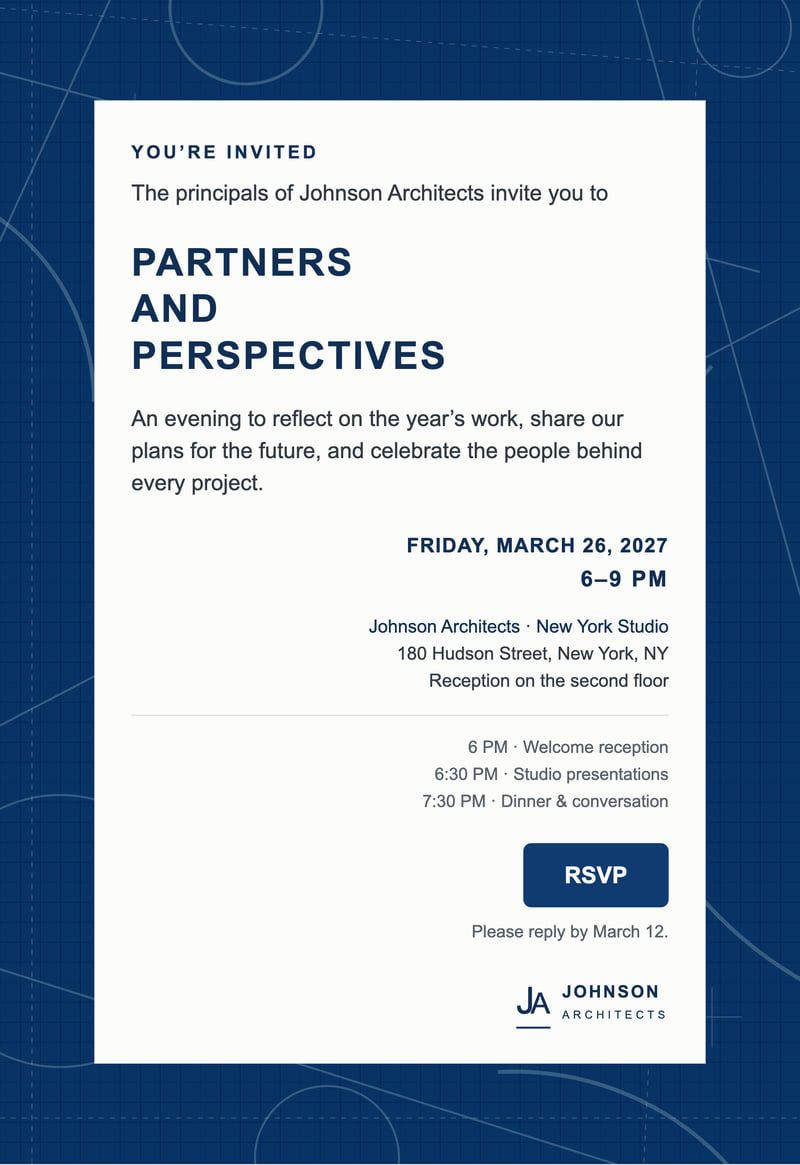 Email invitation example 9