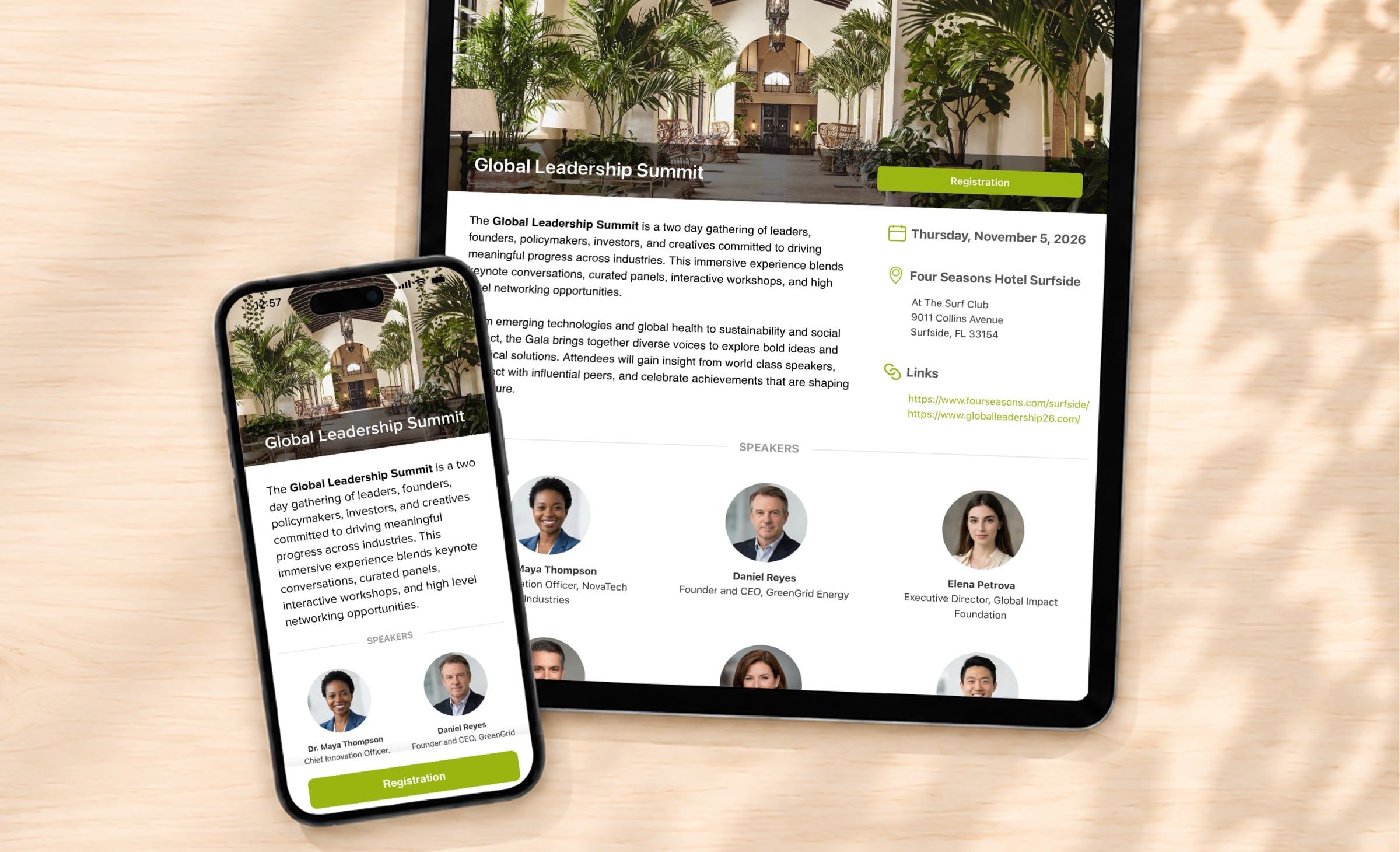Webpage Builder: Event Page