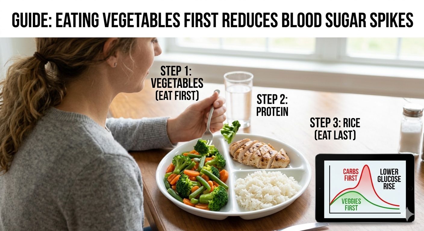 Eating vegetables before rice isn't just a health tip — it's backed by clinical research. Here's why the order you eat matters, and how to use it at every meal.