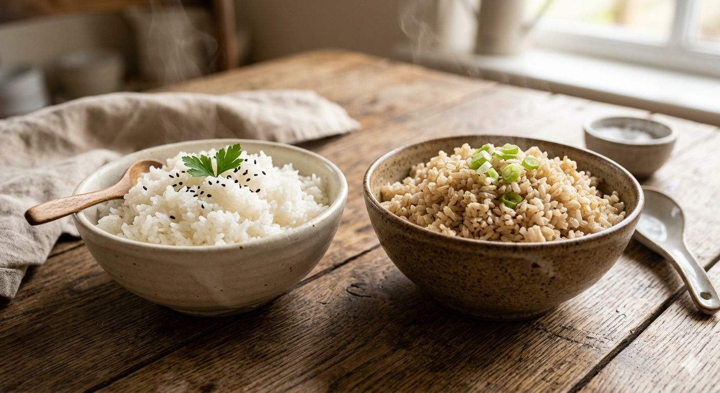 White rice can cause sharp blood sugar spikes because it's low in fiber and high in rapidly digested starch. Learn why it happens, how it compares to brown rice, and how to use pairing strategies.