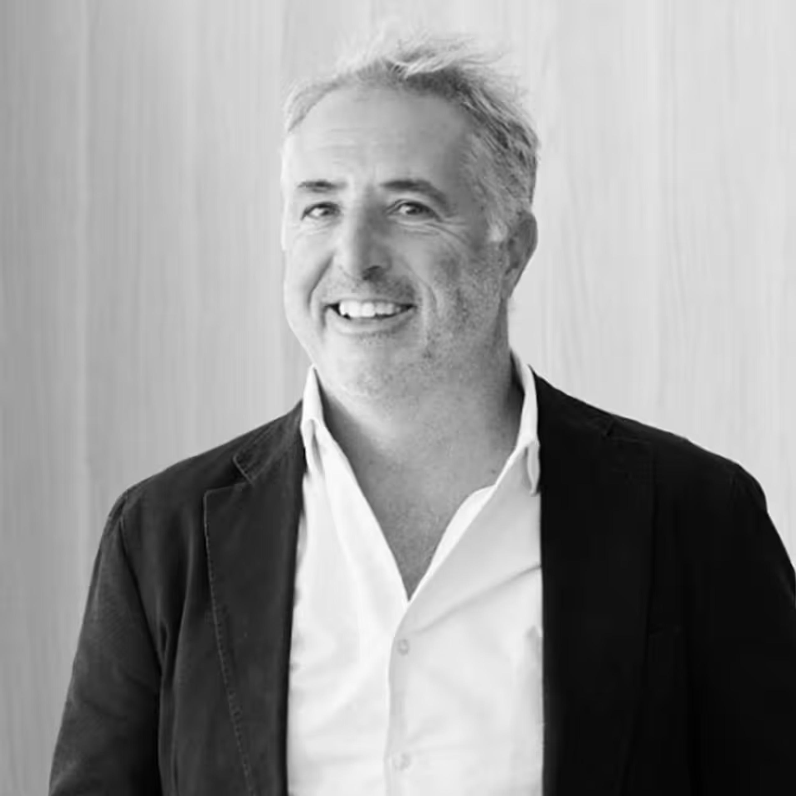 Black-and-white portrait of Nick Brown, Non-Executive Director at Pinnacl