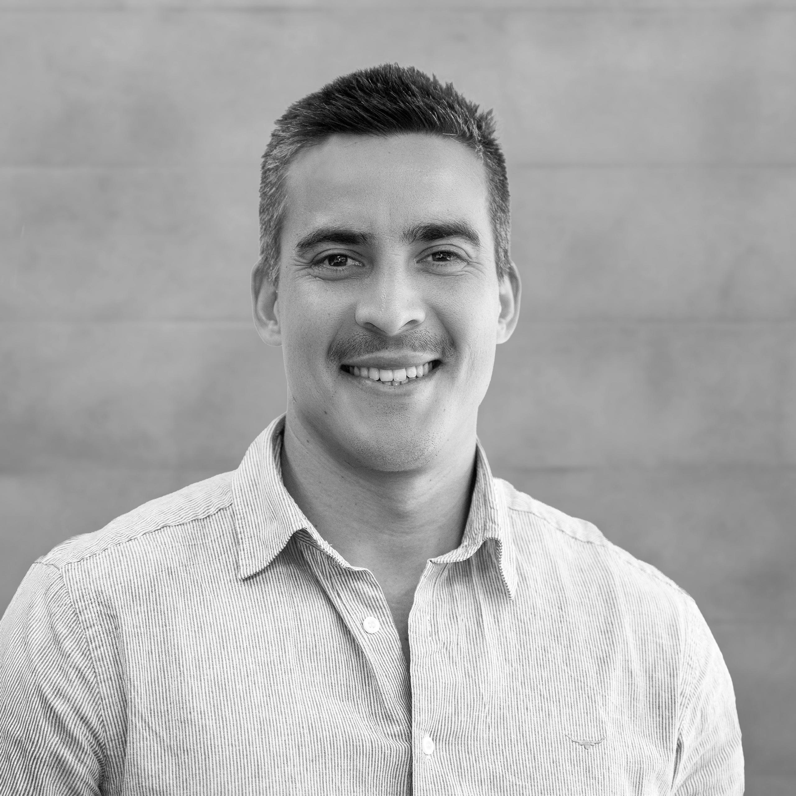 Matt louey headshot black and white