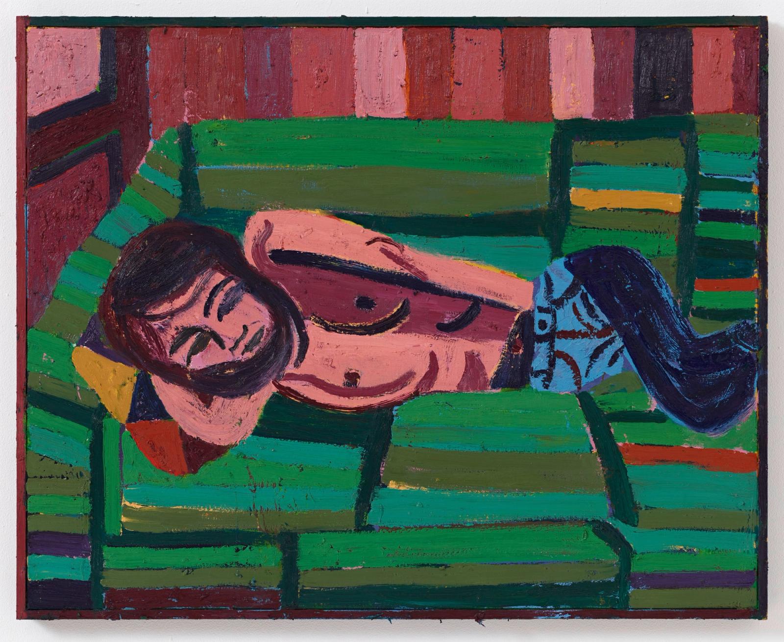 Emma on Green Sofa, 2018
