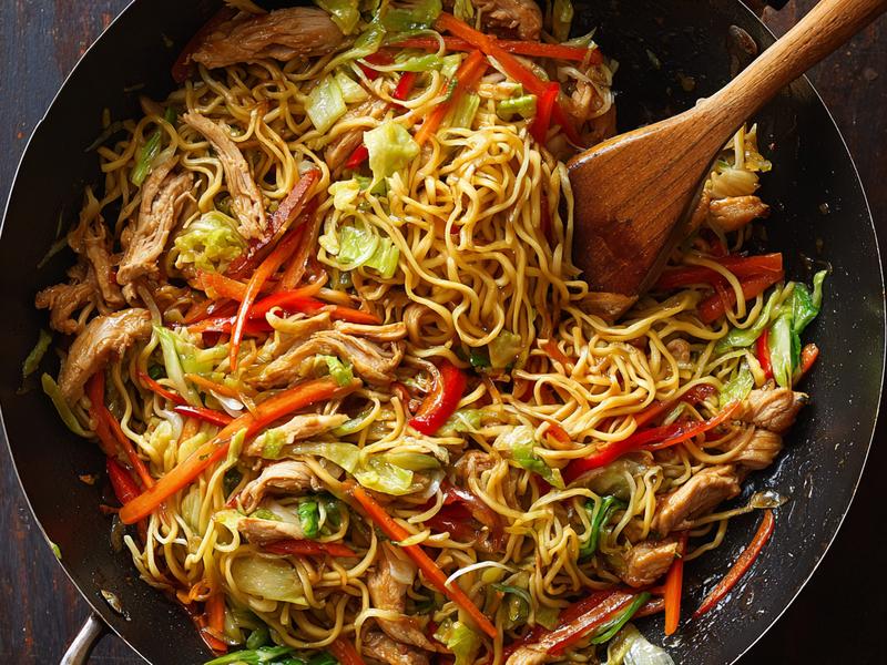 Return chicken to the pan and pour in the sauce. Let it simmer until slightly thickened.