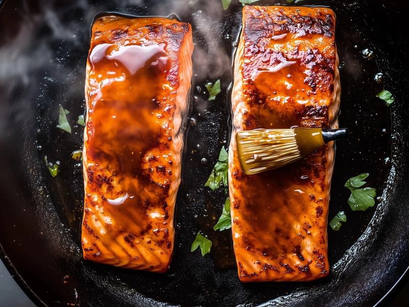 Sear the salmon
