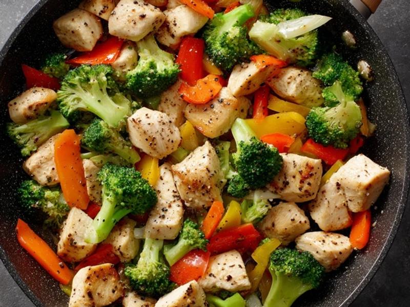 Add vegetables like broccoli, carrots, or bell peppers and stir-fry for 3-4 minutes.