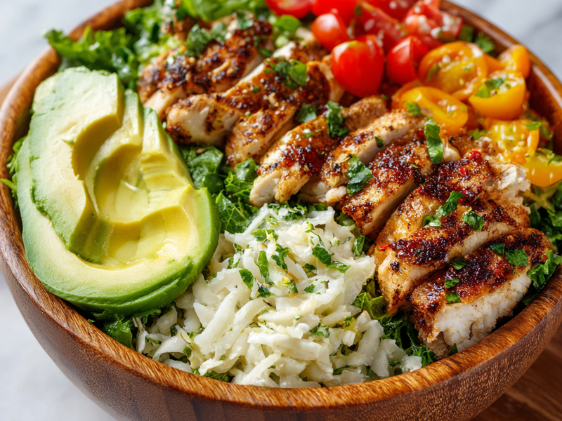 Drizzle with dressing and toss lightly before serving.