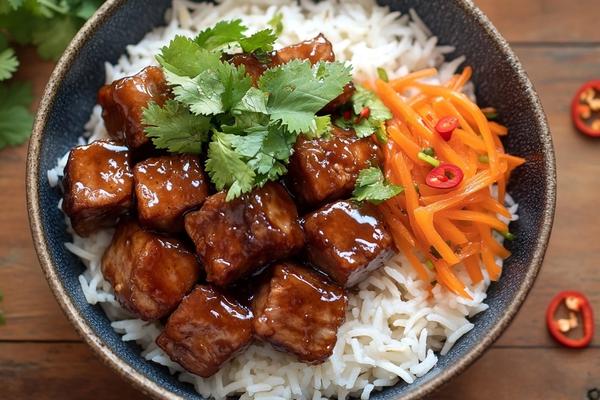 Vietnamese Caramel Pork with Quick Pickled Carrots