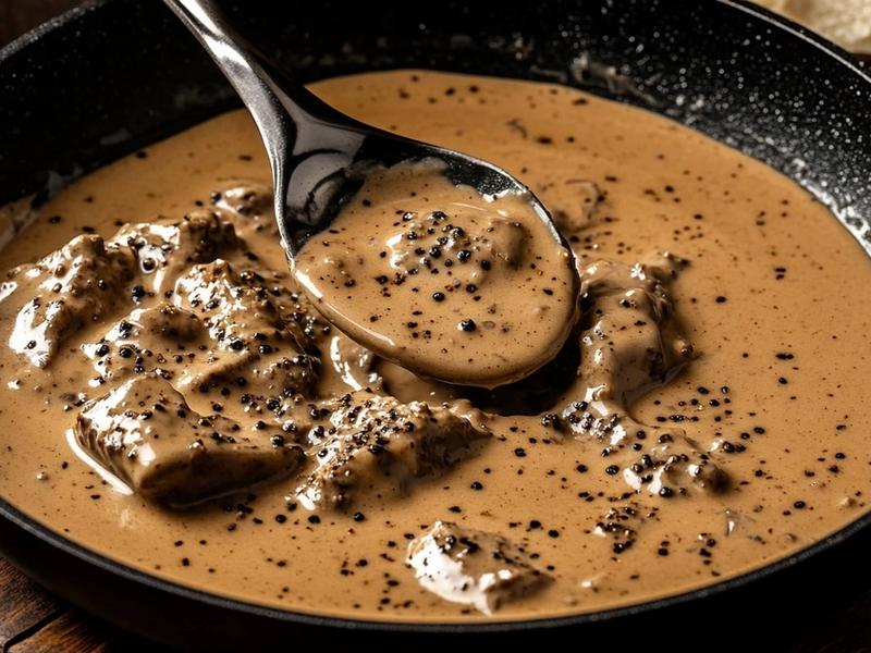 Stir in the cream, Dijon, and remaining butter, scraping up all the browned bits from the bottom