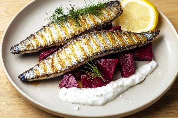 Nordic Crispy-Skin Mackerel with Roasted Beets and Horseradish