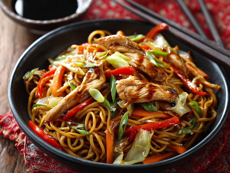 Serve hot and garnish with sesame seeds or green onions.