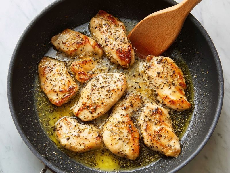 Heat olive oil in a pan over medium heat.