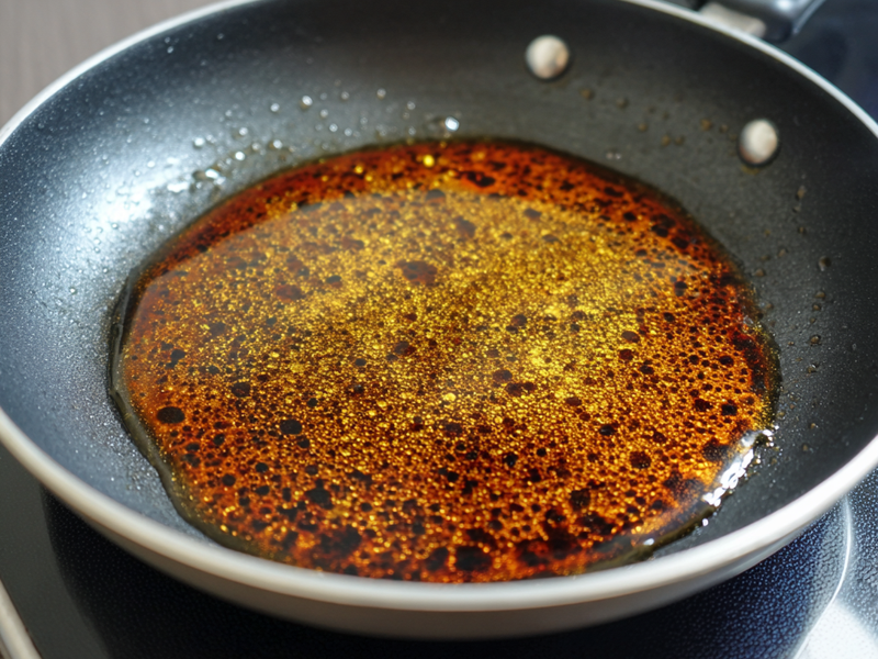 Heat oil in a pan over medium heat.