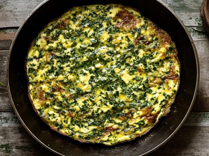 Kuku sabzi recipe step 4