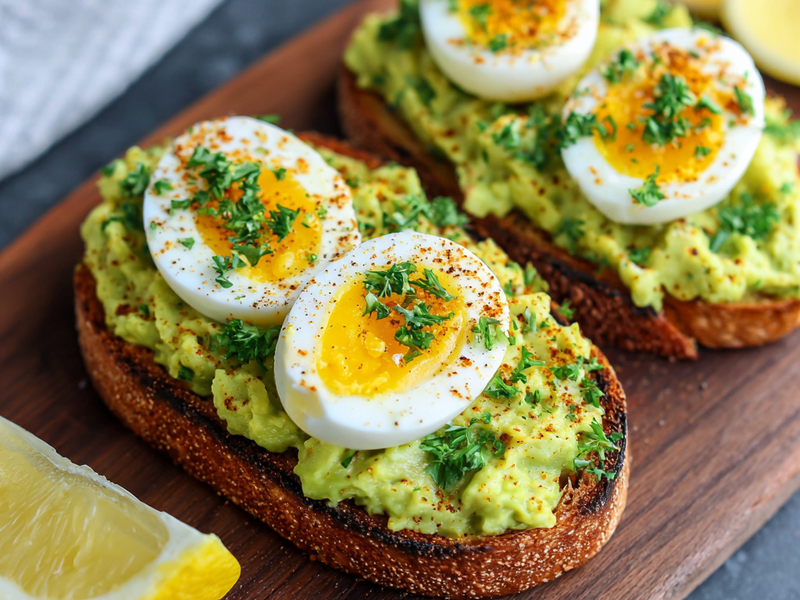 Spread the avocado mixture evenly over the toasted bread slices.
