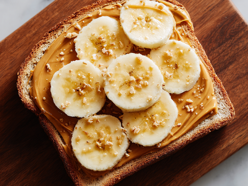 Slice banana and place on top.