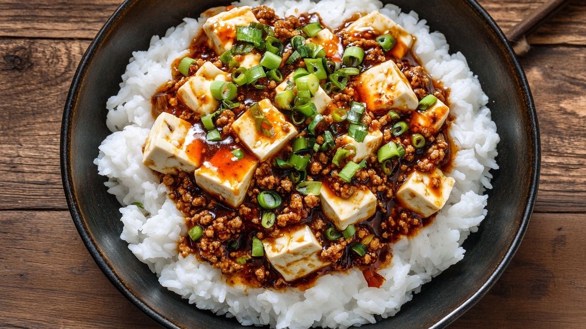 Silky Sichuan Mapo Tofu with Sizzling Chili Oil and Pork