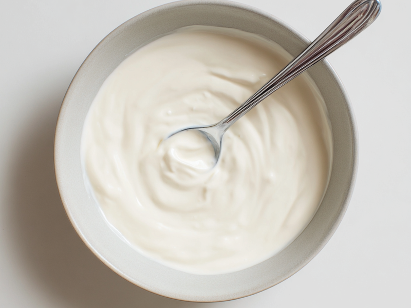 Add Greek yogurt to a bowl.