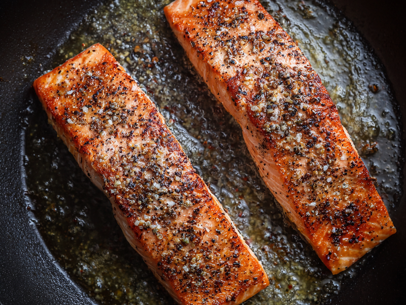 In the same pan, add garlic, honey, and soy sauce.
