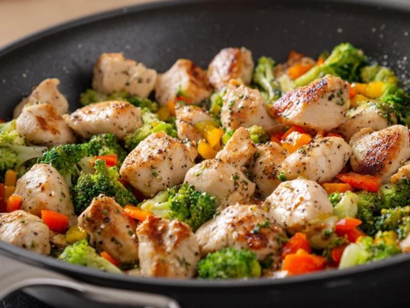 In a small bowl, mix honey and soy sauce, then pour into the pan. Let it simmer slightly.