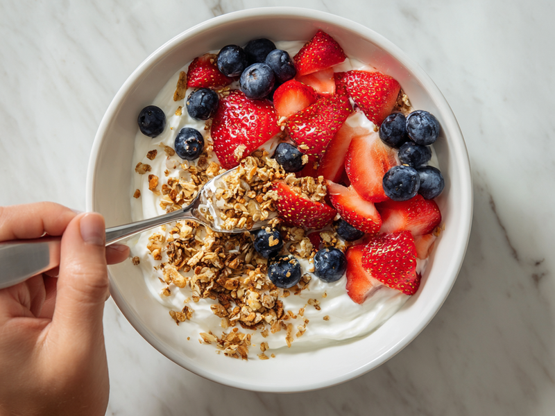 Sprinkle granola over the top for crunch.