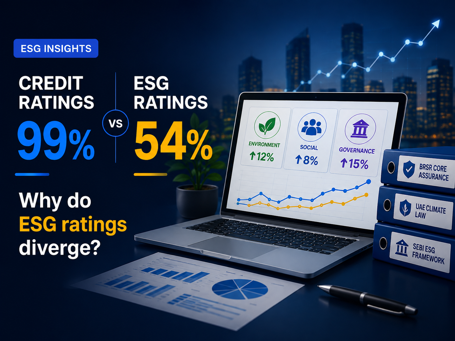 Credit Ratings Correlate at 99%. ESG Ratings? 54%