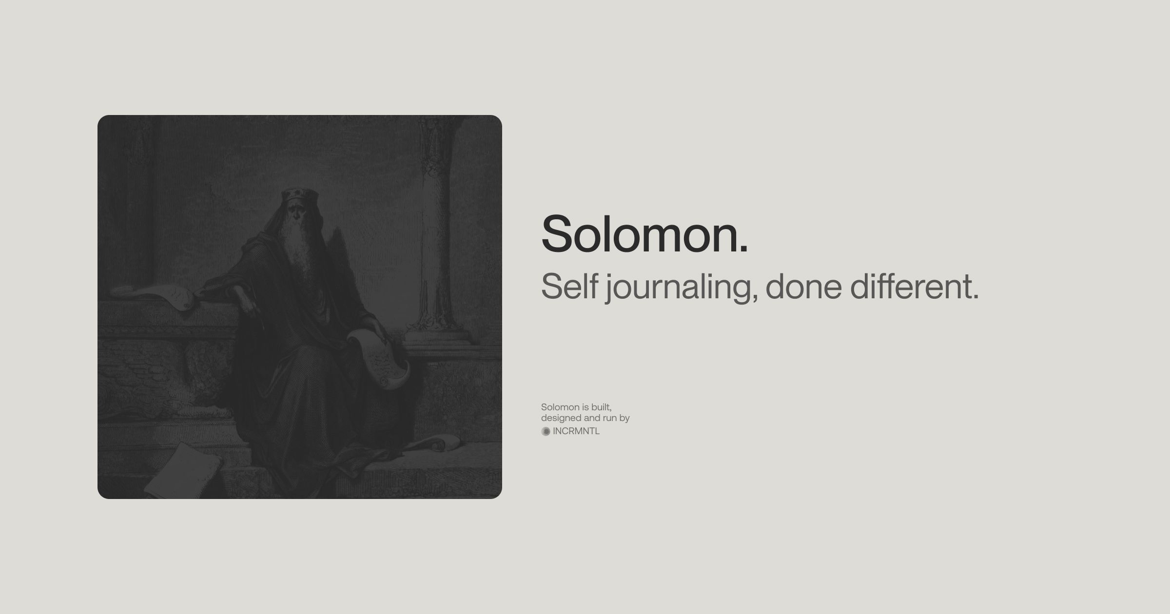 Solomon Reflect Solomon. Self journalling, done different.