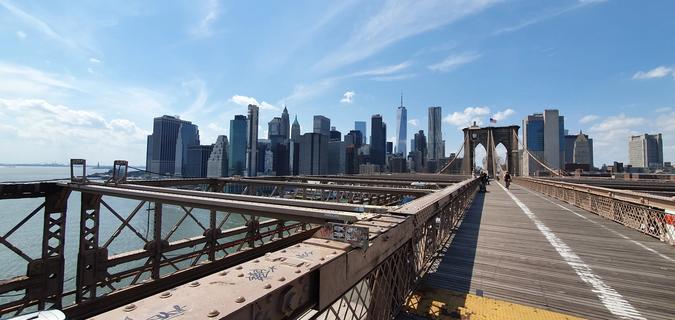 The Financial District seen from the Brooklyn Bridge