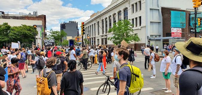 Protests on Fulton Street, Brooklyn