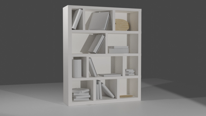 3D Modeling of a bookshelf