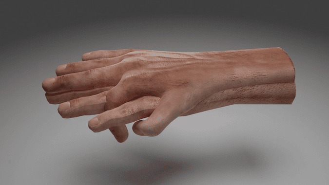 3D Modeling of two hands
