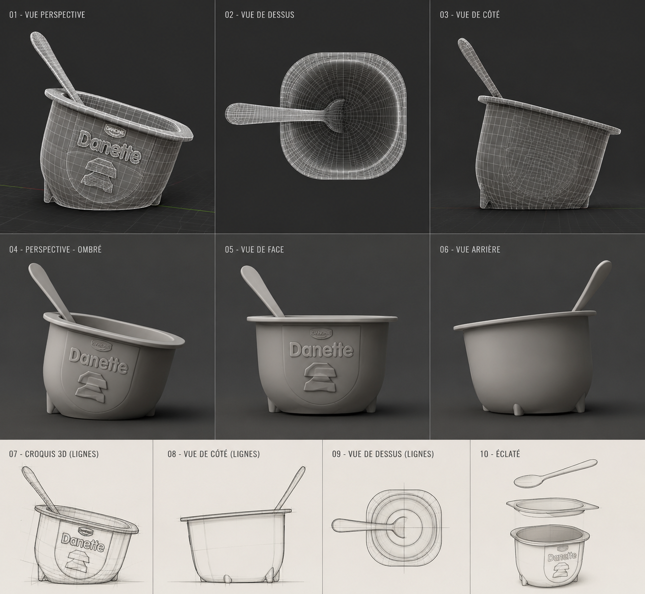 Modélisation pot 3d