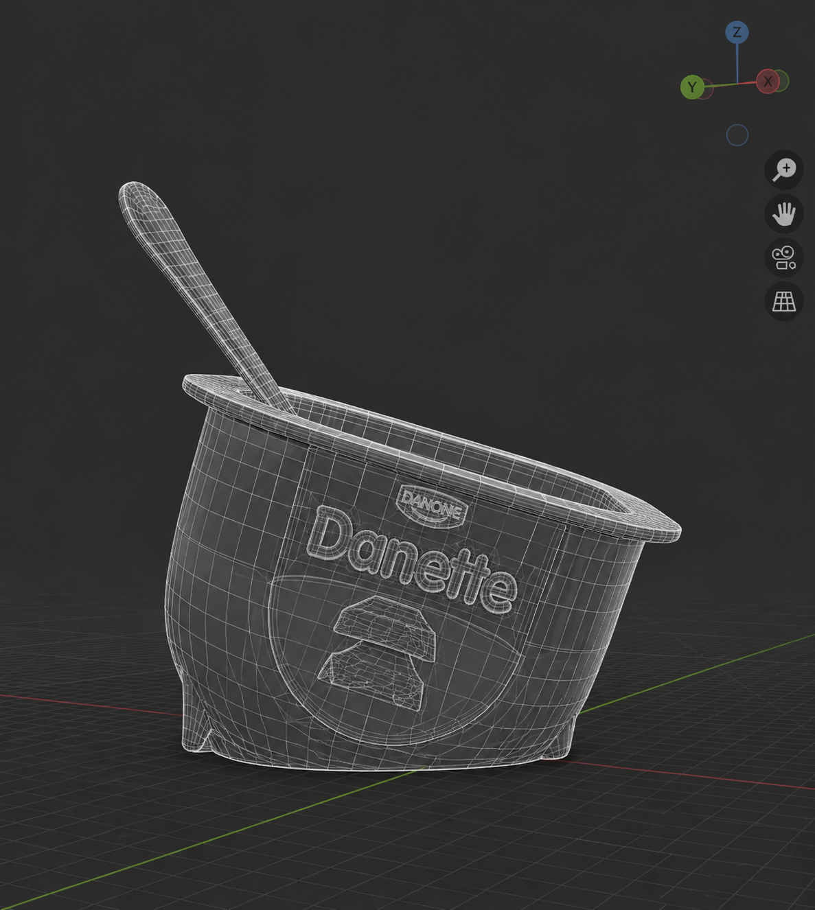 Pot modélisation 3d Danette