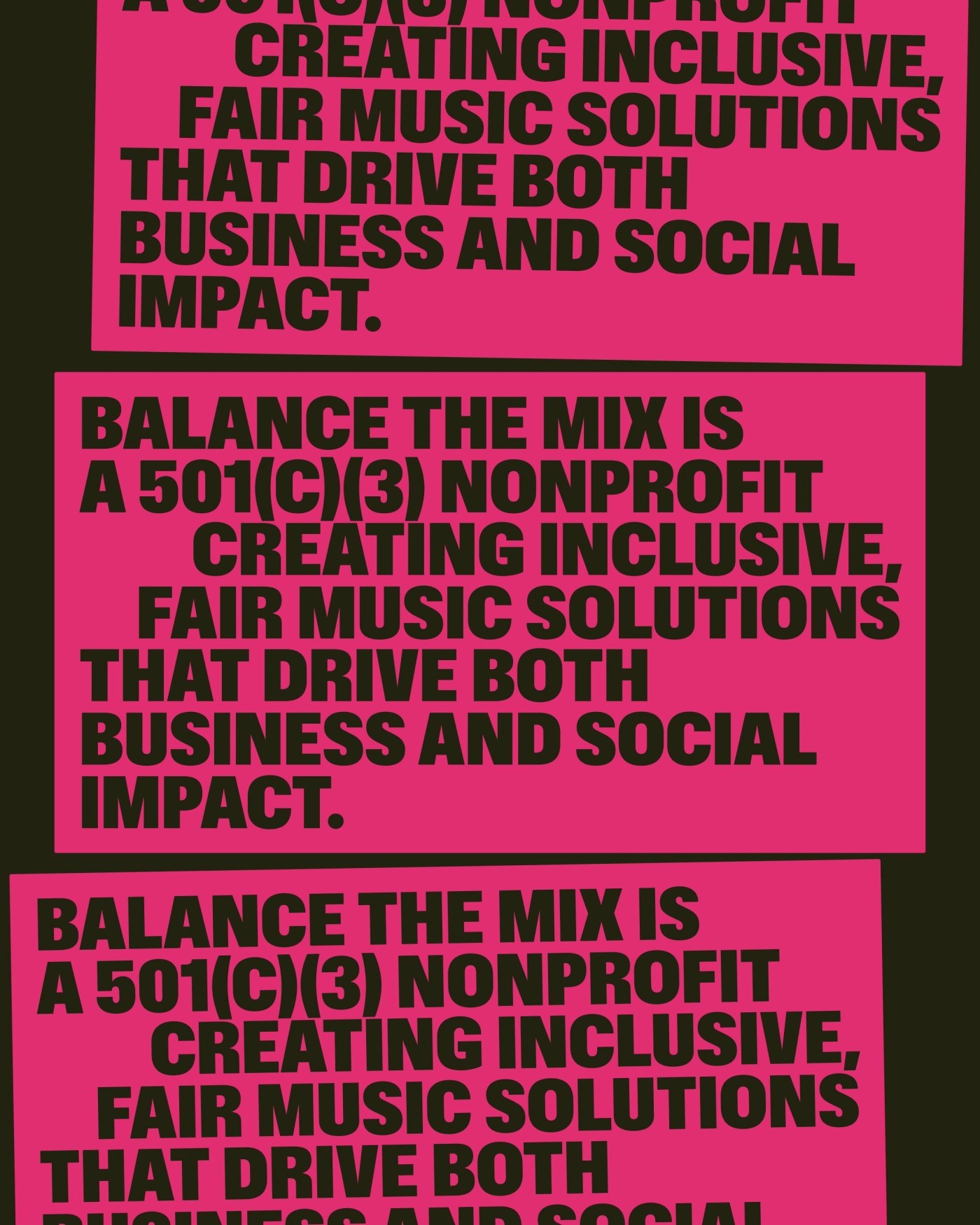 Balance the mix