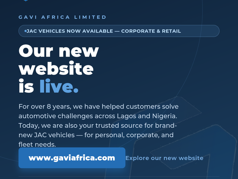 A NEW CHAPTER FOR GAVI AFRICA LIMITED