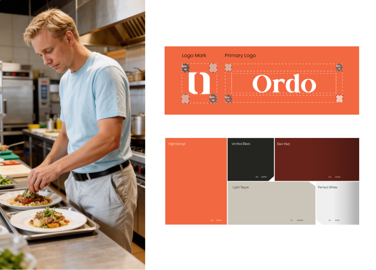 Ordo — logo, symbol og fargepalett