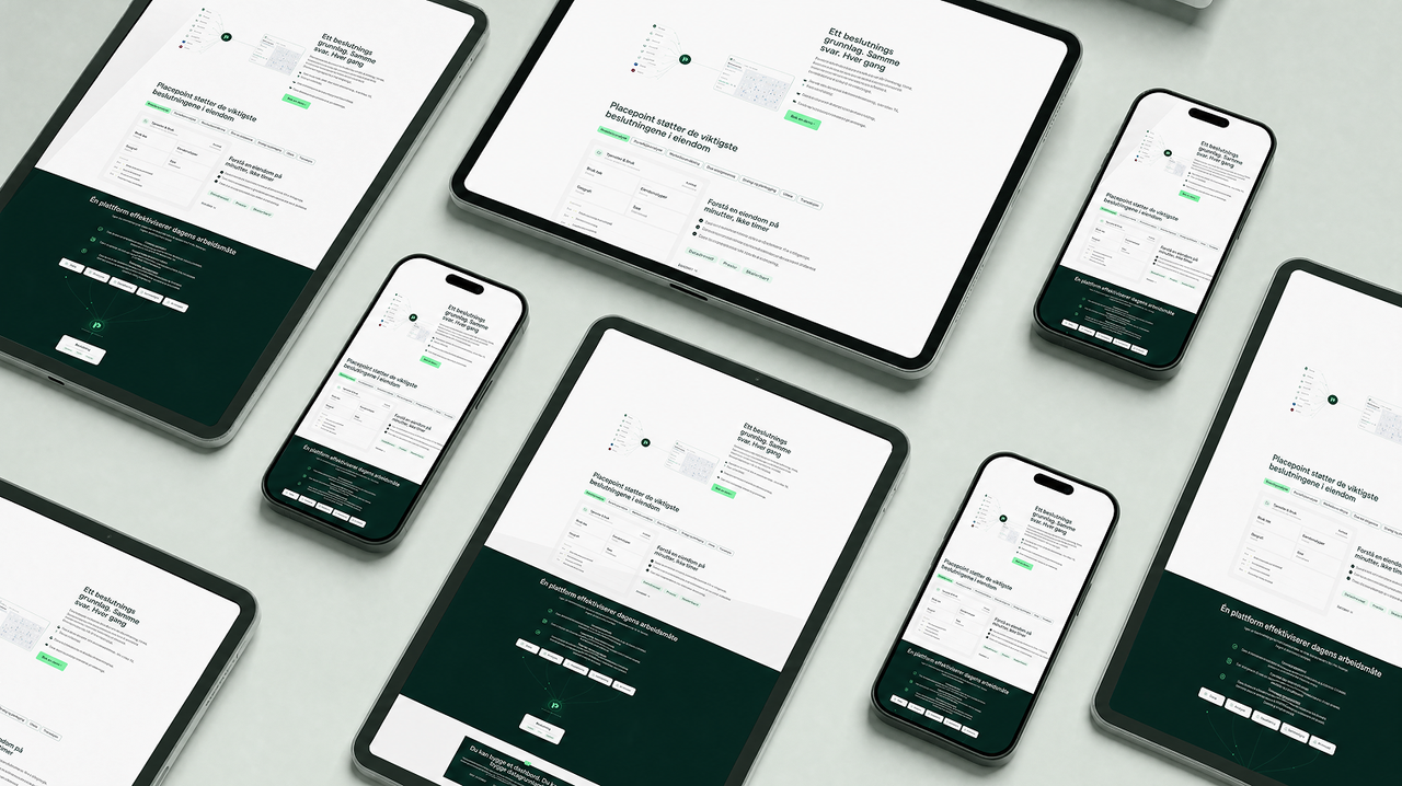 Placepoint — siden på mobil og nettbrett