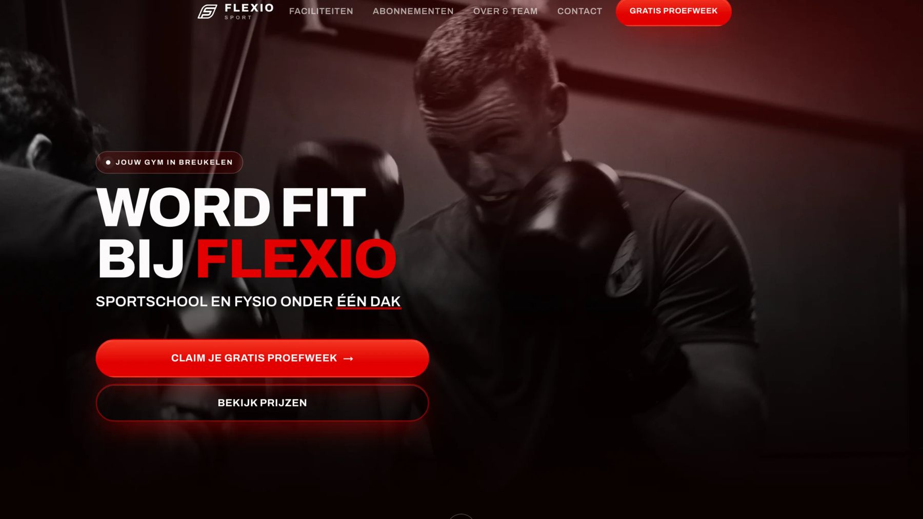 A website for a gym and physio, Flexio Sport