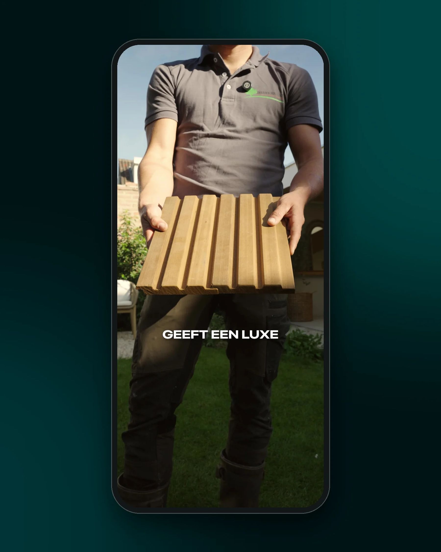 Video: a decking board in hand
